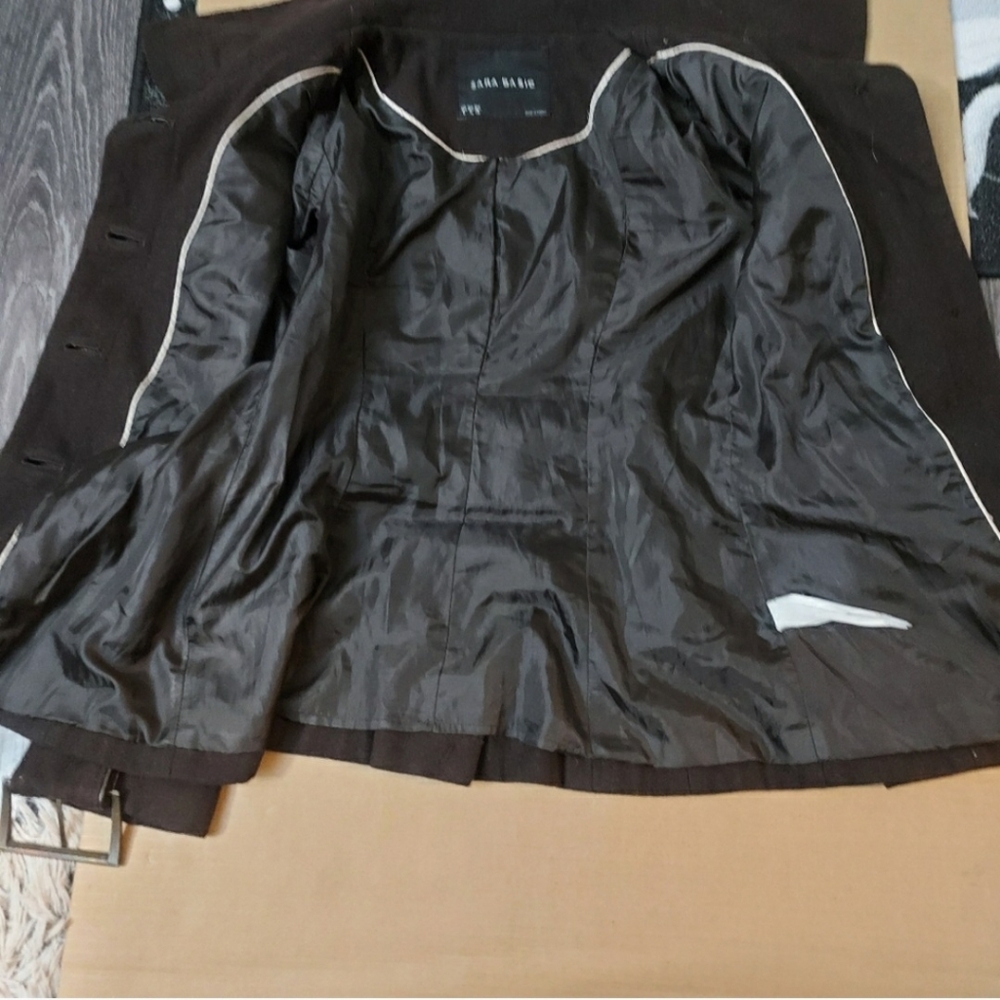 Zara Basic Short Trench Coat Metal Hardware - Picture 5 of 7
